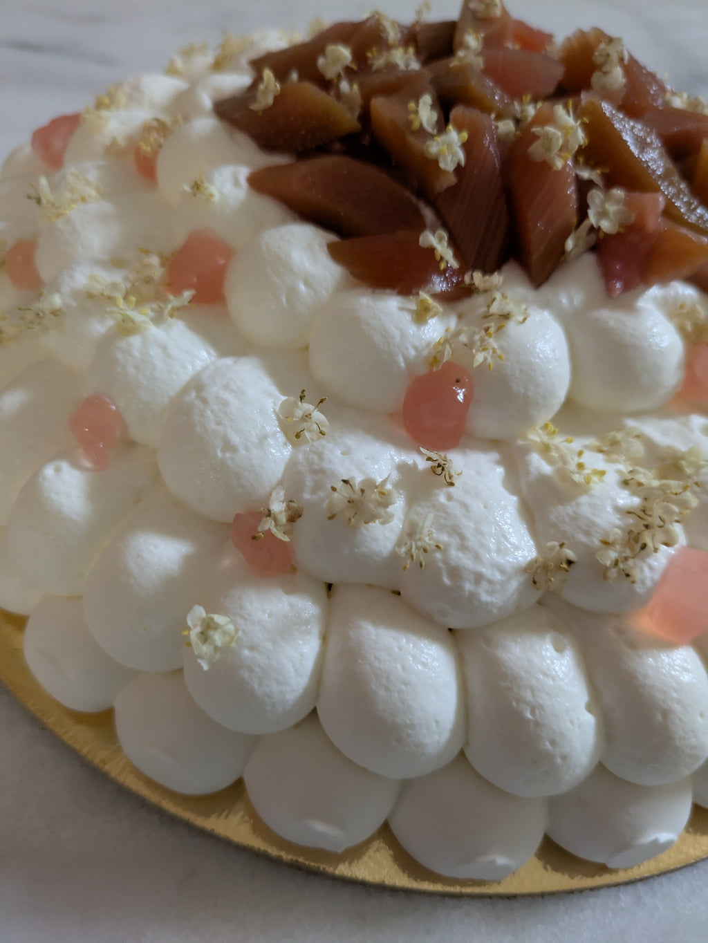 Rhubarbe/Fromage blanc/Fleur de sureau