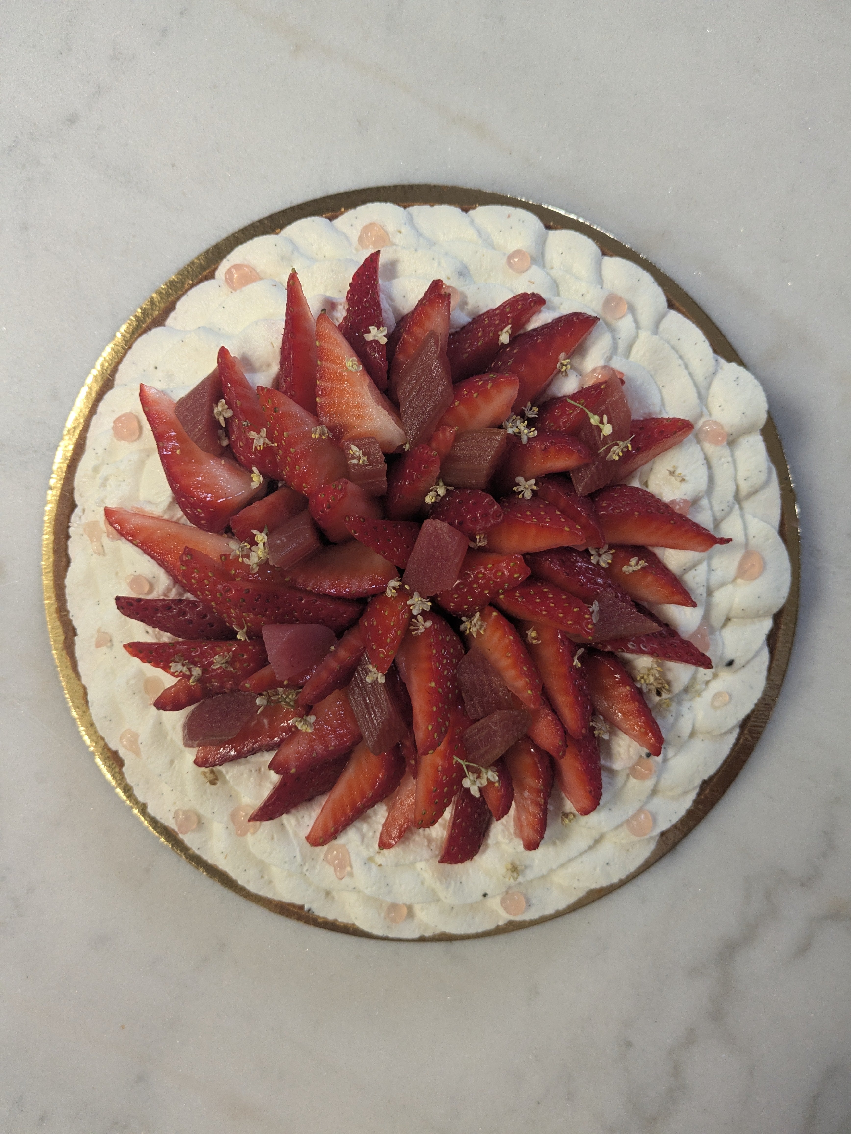 Tarte Fraise/Rhubarbe/Vanille