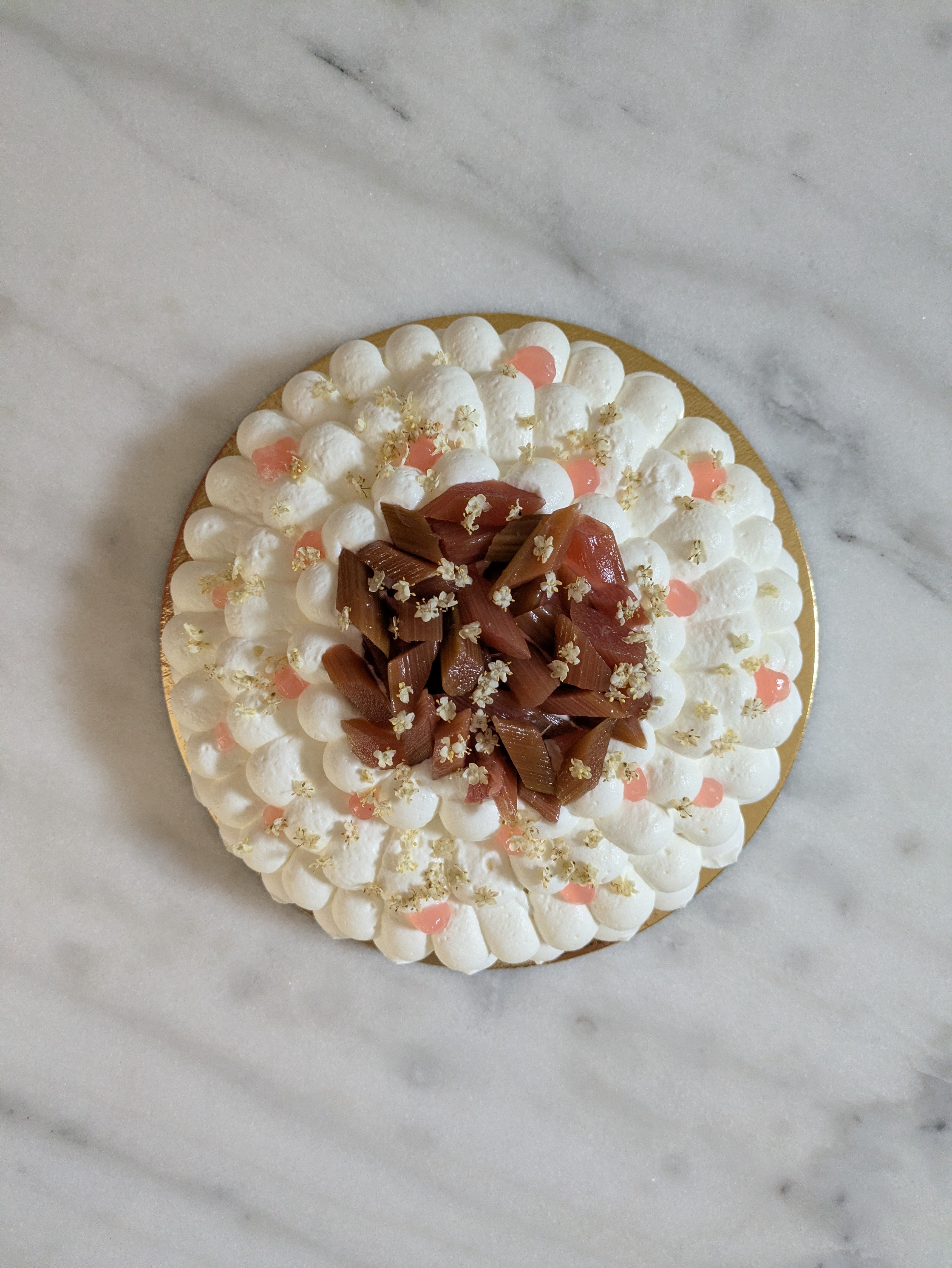 Rhubarbe/Fromage blanc/Fleur de sureau