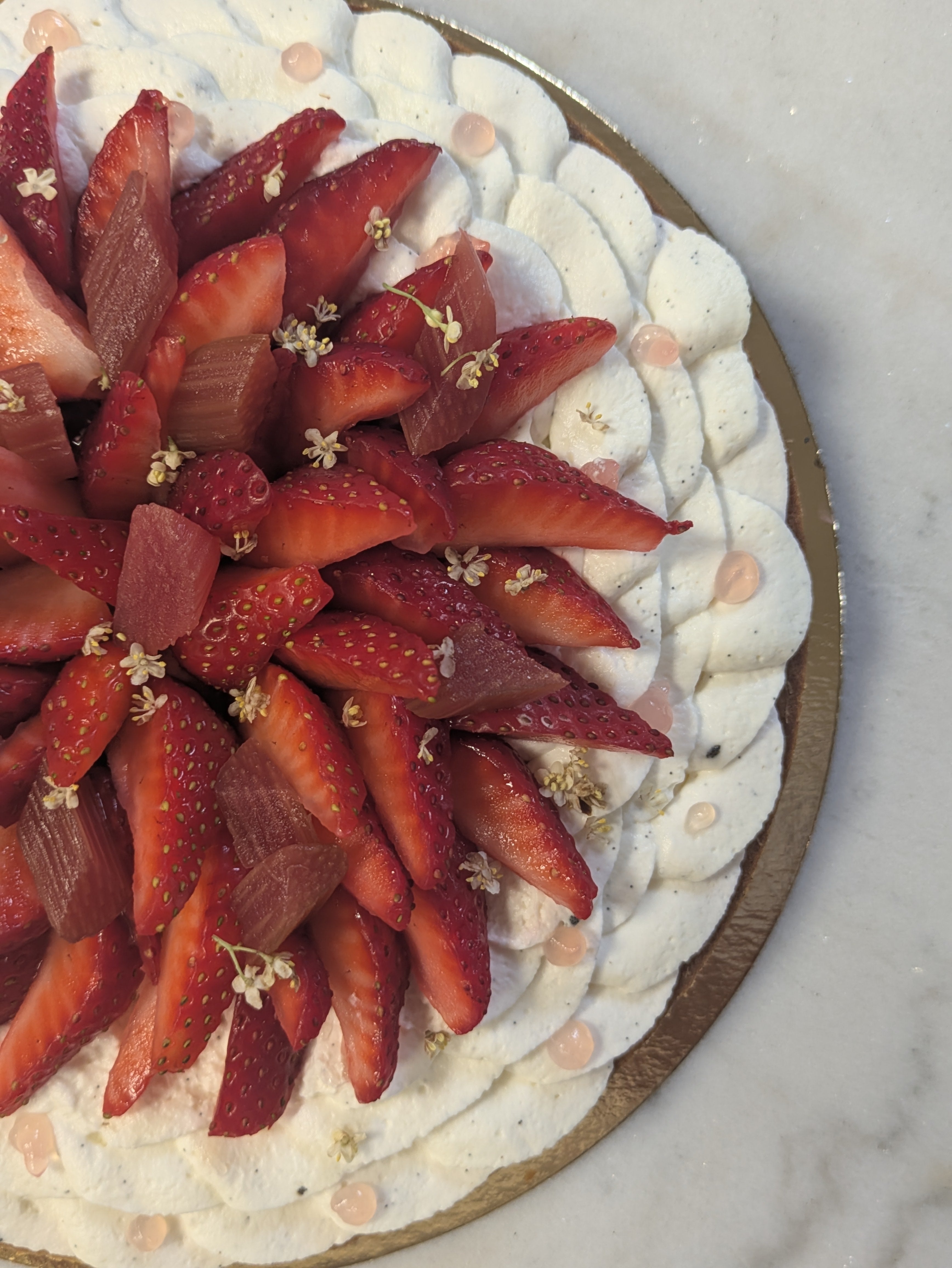 Tarte Fraise/Rhubarbe/Vanille