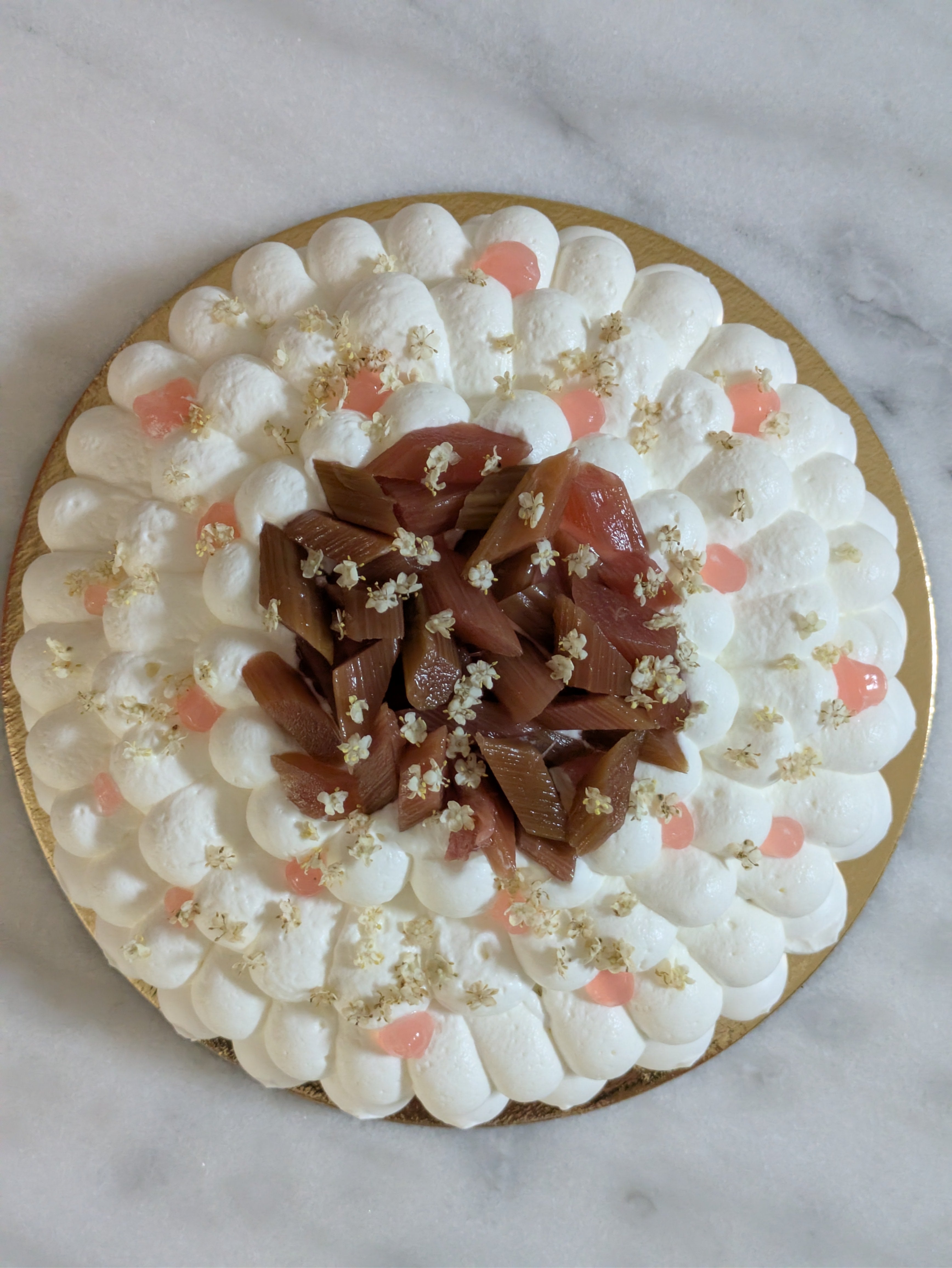 Rhubarbe/Fromage blanc/Fleur de sureau